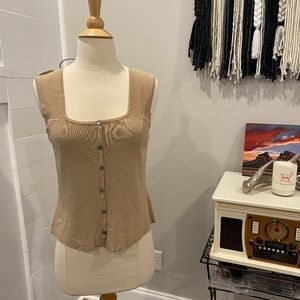 Joseph A. Sleeveless Button-down